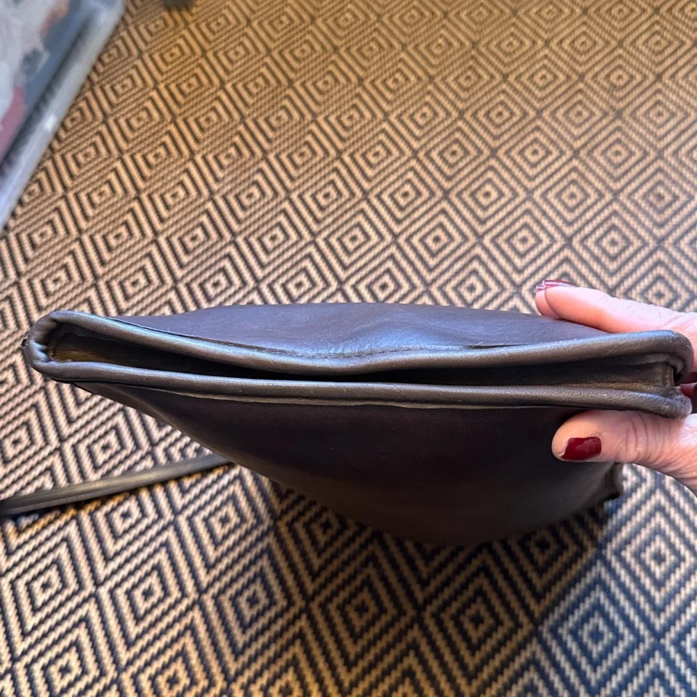 Vintage Coach slim clutch large 9555 MOCHA GLUE IN REGISTRATION NEW YORK CITY